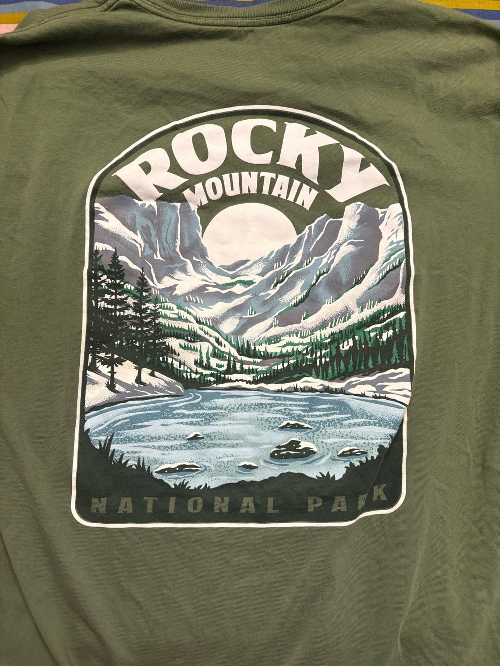 Rocky Mountain National Park Graphic Tee - Olive Green